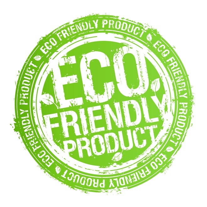 illustration of green ecofriendly product symbol