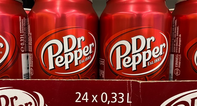 photo of red dr pepper drink cans