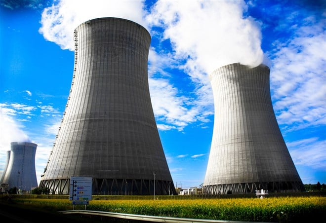 Nuclear power plant for the production of electricity