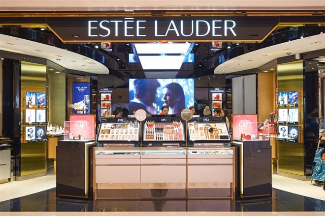 Estée Lauder storefront; stock showing signs of massive comeback?