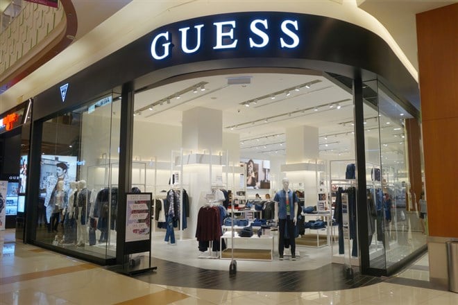 Guess? store front. Is Guess? fueling a short squeeze?