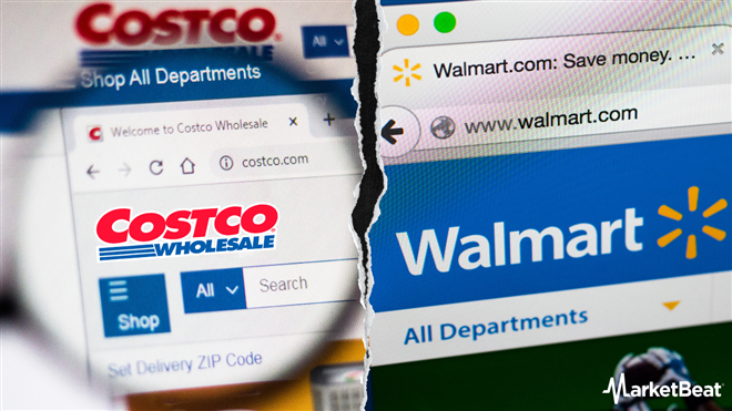 Costco vs Walmart stock revenue comparison 