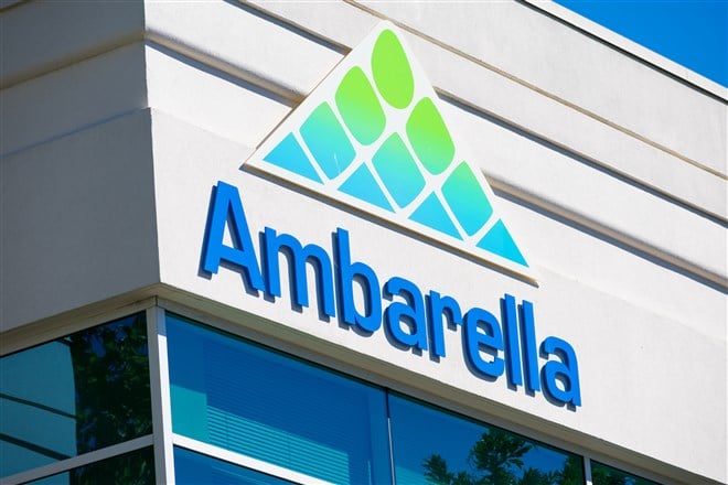 Photo of office building with Ambarella logo