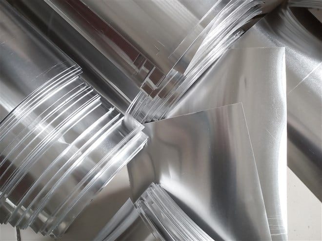 closeup photo of aluminum sheets