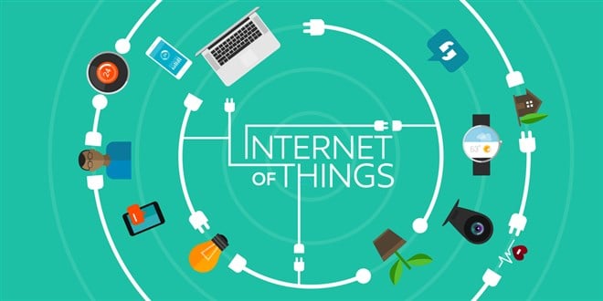 Internet of Things flat iconic illustration. Impinj Validates Internet-of-Things (IoT) Success