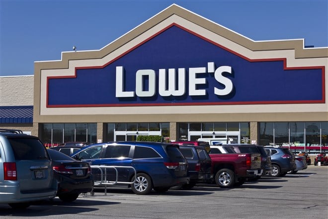 photo of exterior of Lowe's retail store
