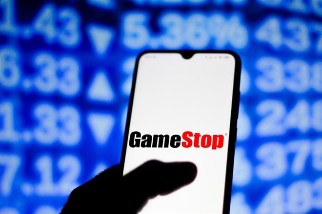 GameStop logo seen displayed on a smartphone screen