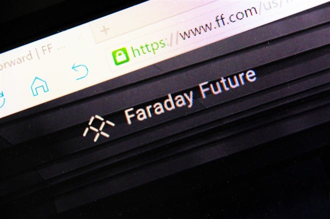Faraday Future on a computer screen