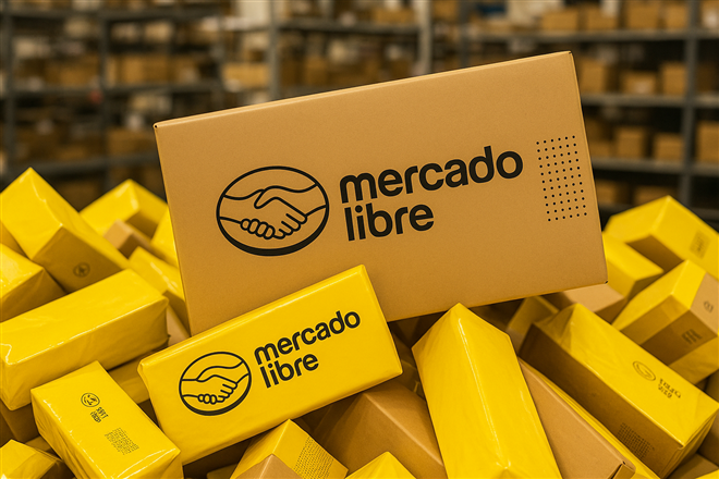 MercadoLibre packages in warehouse