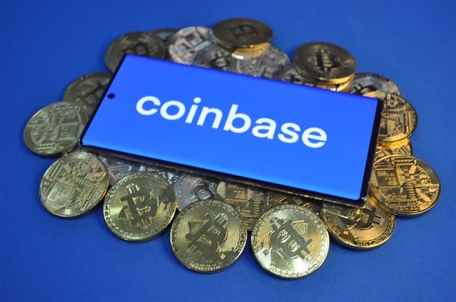 Macro view of gold and silver color shiny coins with Bitcoin symbol — Stock Editorial Photography