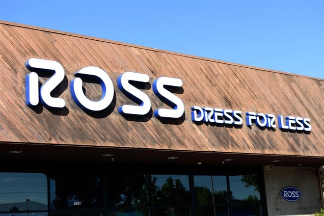 Ross Dress For Less sign above the storefront of discount department chain store - San Jose, California, USA - 2021