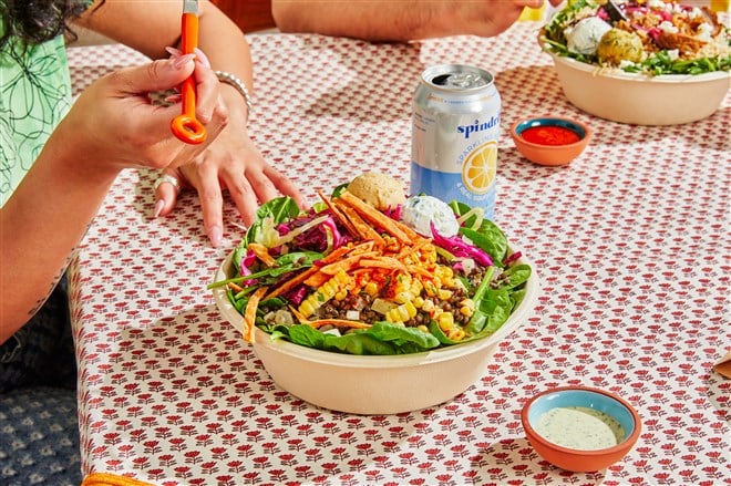 CAVA Mediterranean food bowl. Source: CAVA Media Kit - Asset Key gjpgfxsw8p9rnsbwf9cjbp57