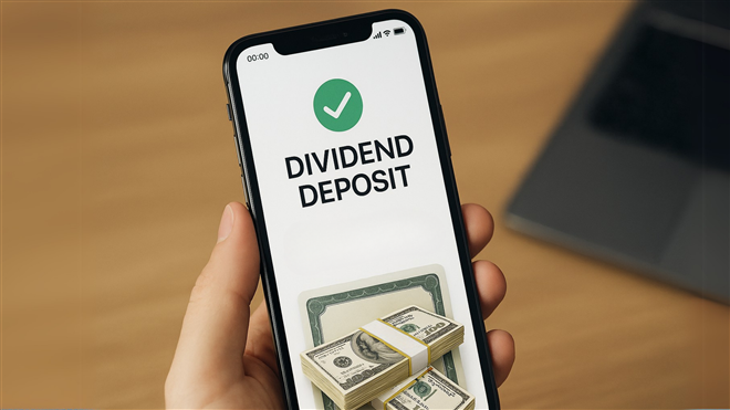 Dividend Deposit on smartphone