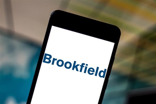 Brookfield logo on cellphone 
