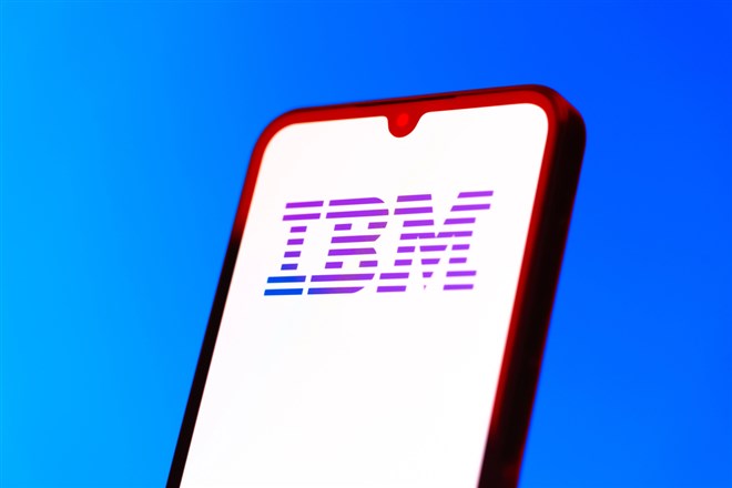 IBM logo on cellphone 