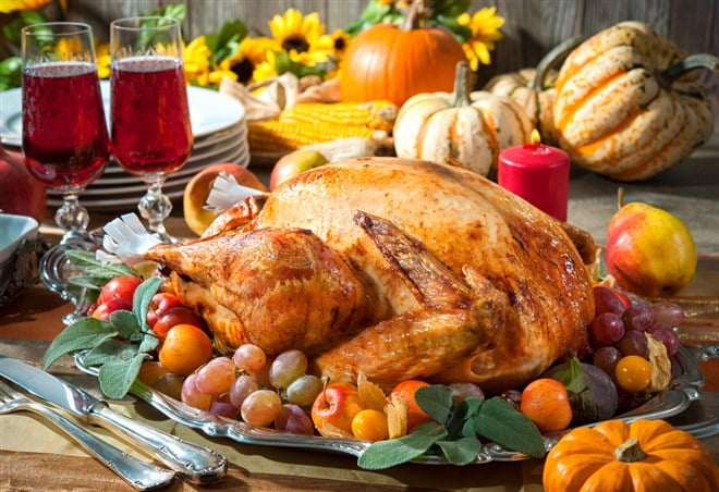 Thanksgiving turkey and tablescape