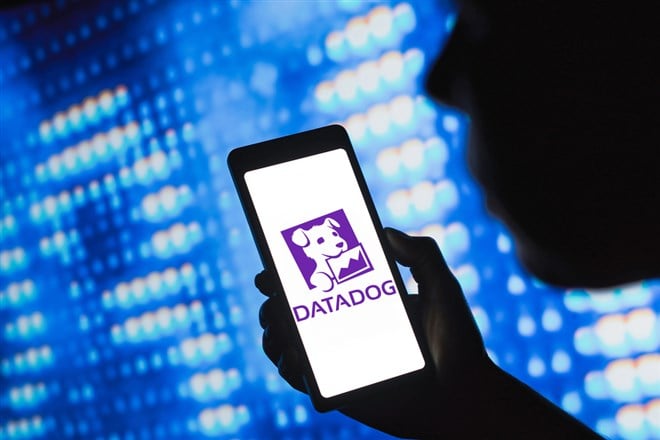 Datadog logo on cellphone 