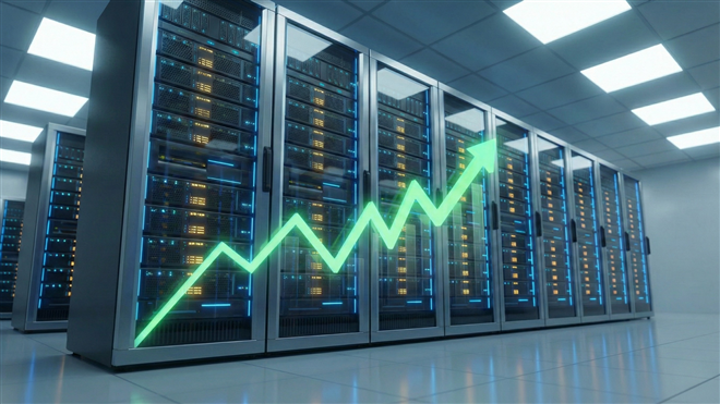 Visual demonstration of strong potential for growth from the AI data center industry.