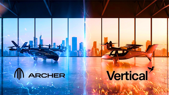 Archer and Vertical Aerospace eVTOL aircraft shown side by side, highlighting ACHR vs EVTL competition.