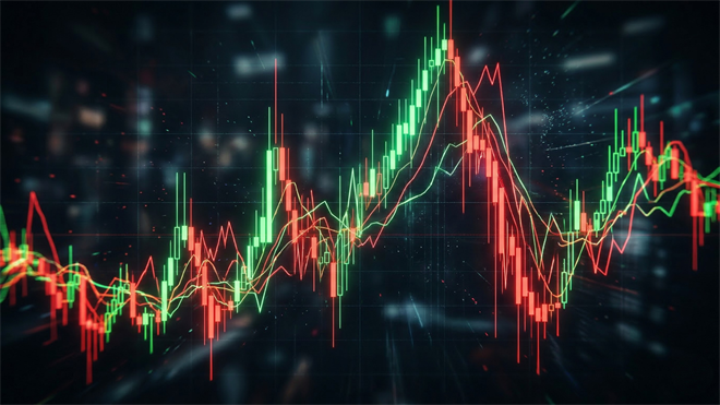 Volatile stock market chart with sharp swings, reflecting market turmoil and need for ETF hedging strategies.