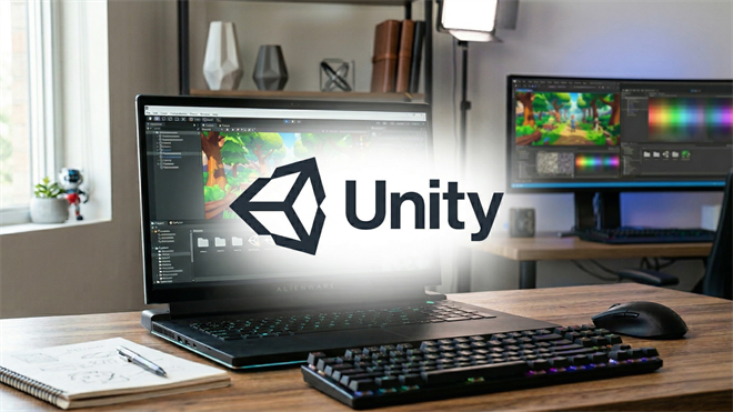 Unity Software game development workspace with AI-driven tools, reflecting growth and strategic tech pivot.