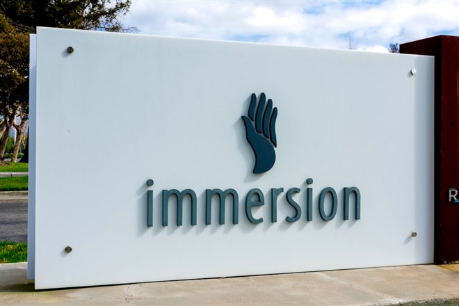 Immersion Stock is a Turnaround Play