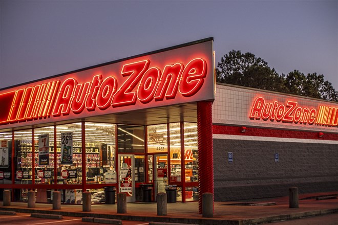 Autozone Drives To New High