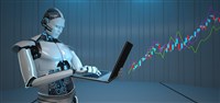 Humanoid robot with a candlestick chart: best AI stocks under $10