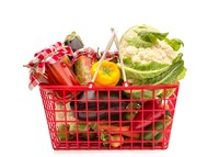 Shopping basket full groceries. What are consumer staples stocks?