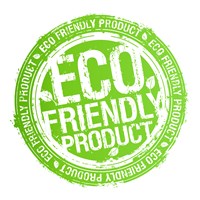illustration of green ecofriendly product symbol