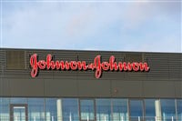 Johnson & Johnson company logo on headquarters building