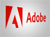 Adobe logo on white background. Adobe is a multinational software corporation specializing in creative and digital solutions.