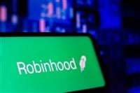 photo illustration the Robinhood Markets logo seen displayed on a smartphone