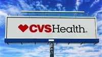 photo of CVS Health logo on sign with blue sky in background