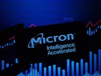 Micron Technology logo displayed on mobile phone screen
