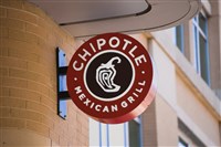 Chipotle Mexican Grill circular round sign               