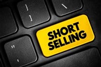 Short Selling - sale of a stock you do not own, text button on keyboard