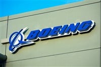 Boeing sign on building