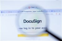 DocuSign docusign.net company website with logo close up