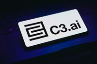 C3 AI logo is displayed on a smartphone screen