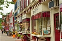 Strip of local businesses