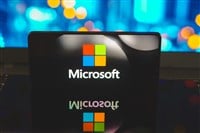 microsoft logo on smartphone screen