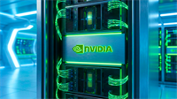 NVIDIA-branded server rack with high-speed cabling highlights data center AI infrastructure expansion.