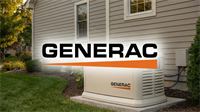 Generac home standby generator beside suburban house, highlighting backup power amid grid reliability concerns.