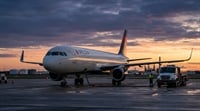 Delta jet is refueled on the tarmac, highlighting fuel costs amid Q1 earnings pressure.