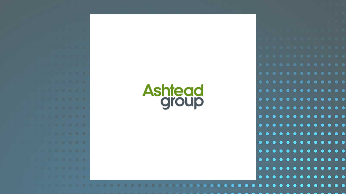 Ashtead Group logo with Industrials background