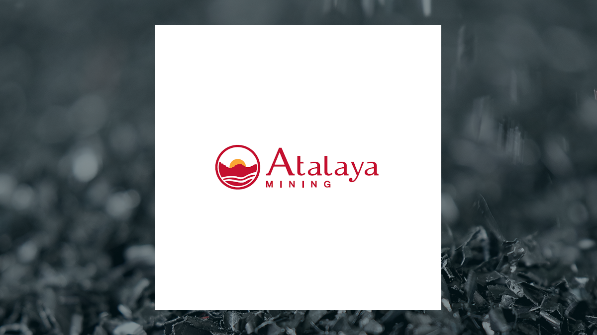 Atalaya Mining logo with Basic Materials background