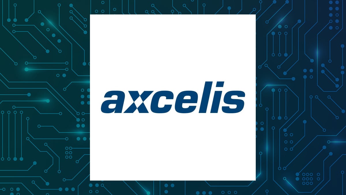 Axcelis Technologies logo with Computer and Technology background