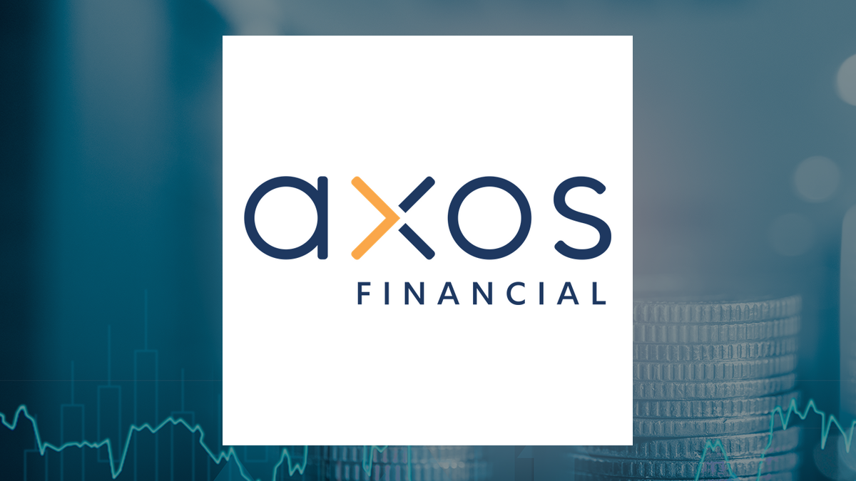 Axos Financial logo with Finance background