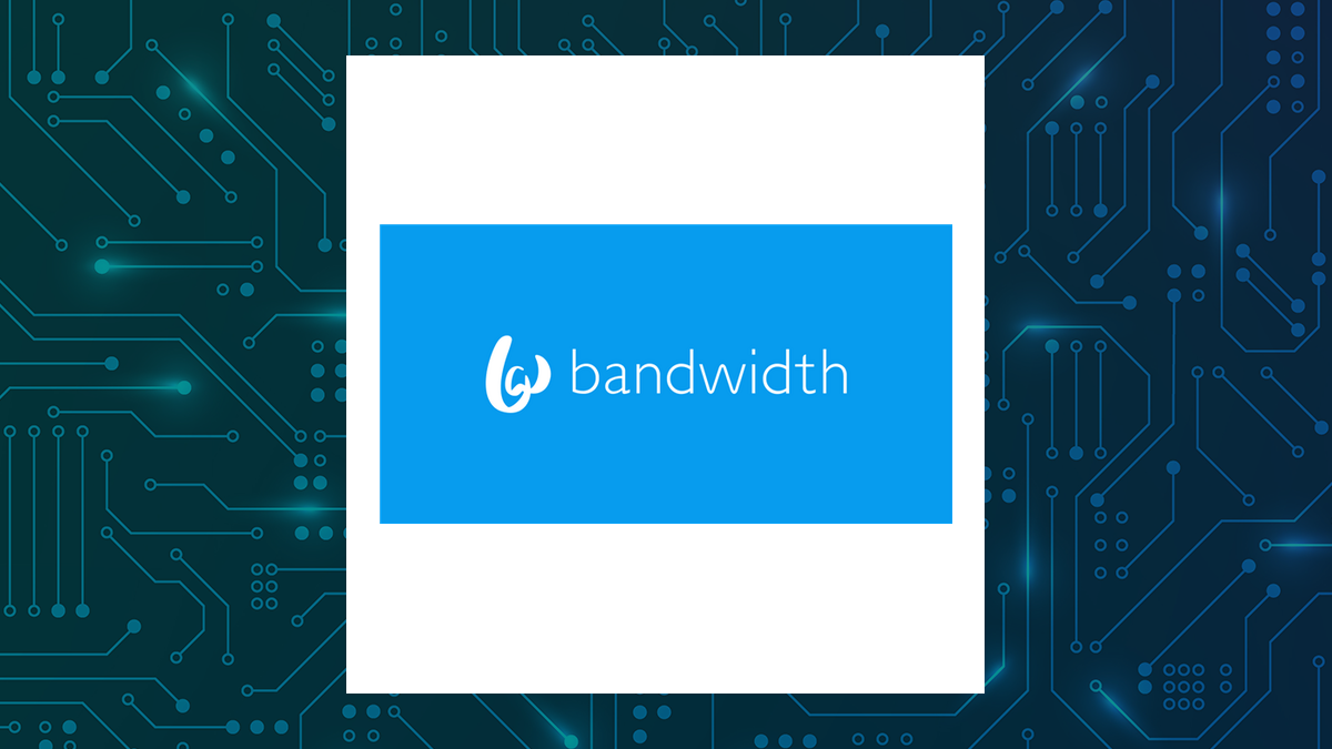 Bandwidth logo with Computer and Technology background